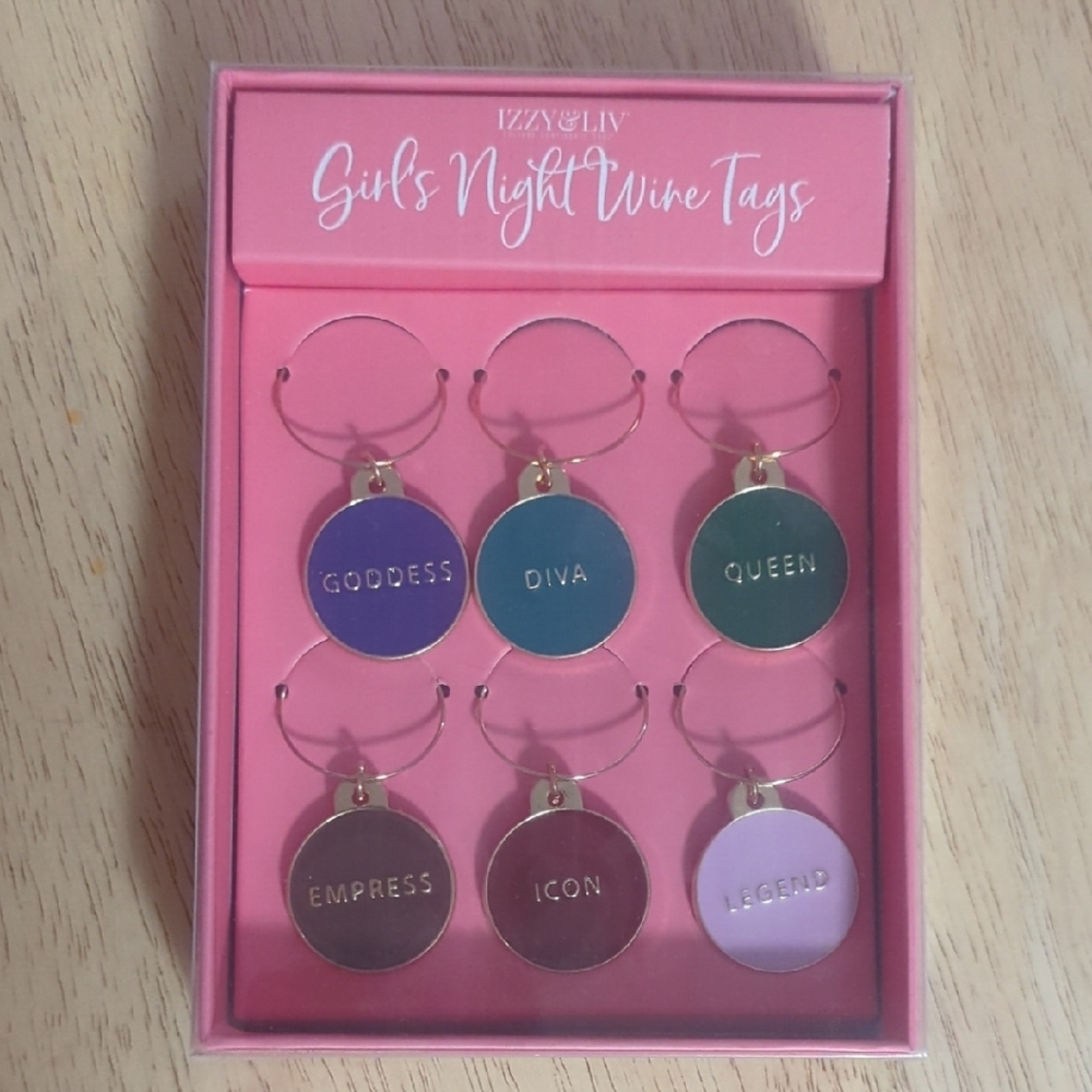 Girls Night Wine Tags - Purple, Green, Pink